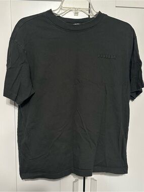 PLAYBOY Black Short Sleeve Crewneck T-Shirt with Subtle Logo